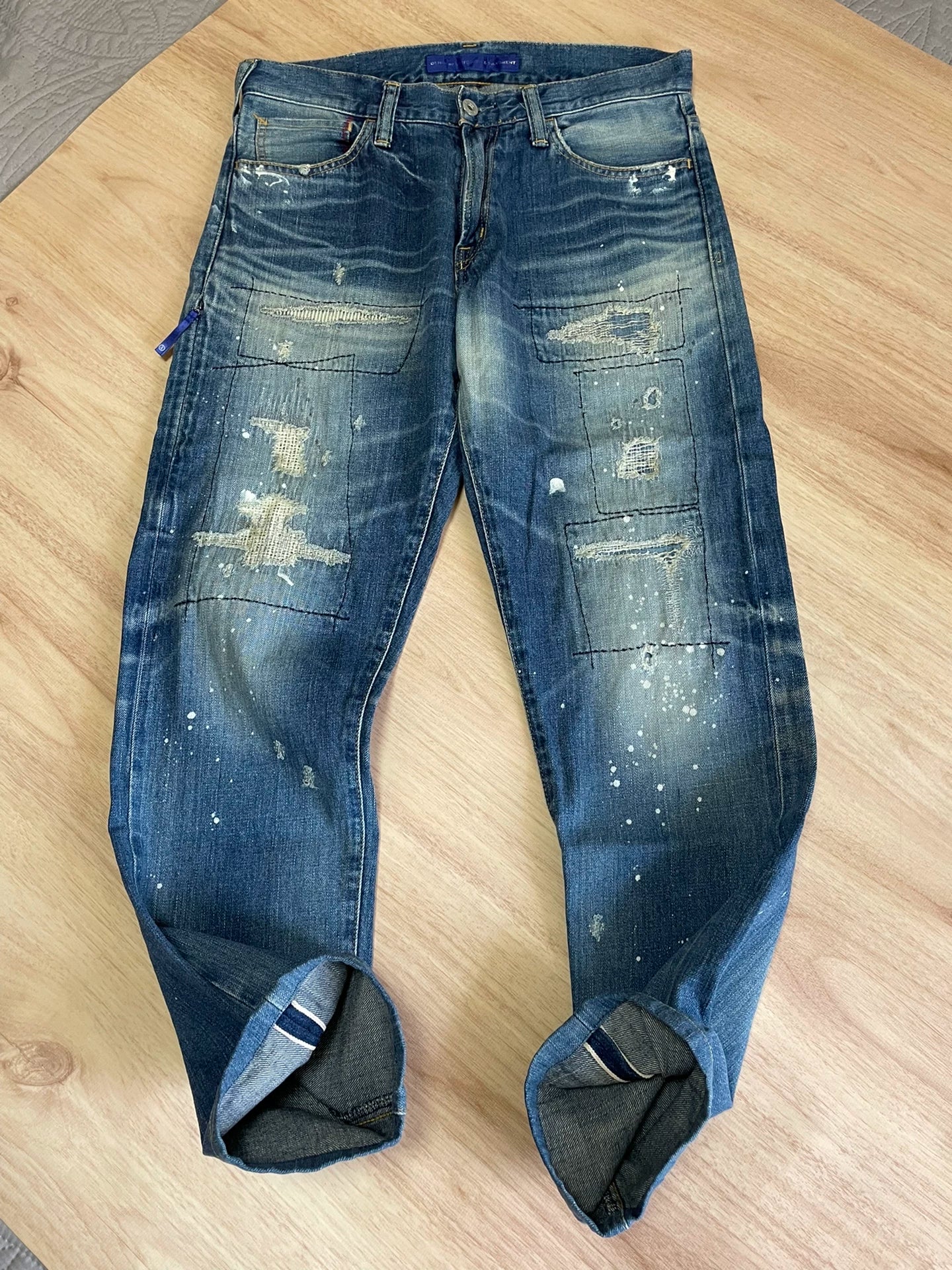 Vanquish Fragment Washed Distressed Jeans