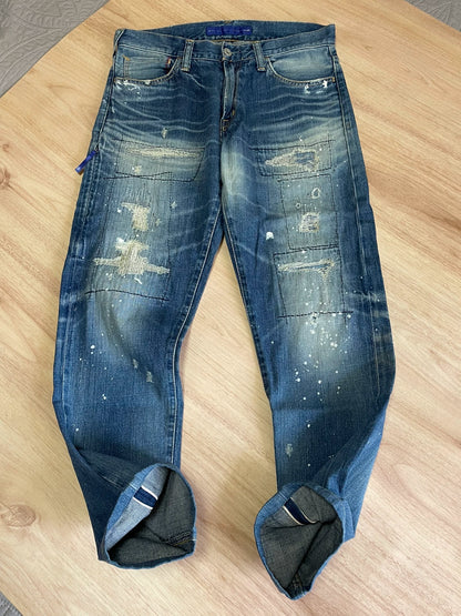 Vanquish Fragment Washed Distressed Jeans