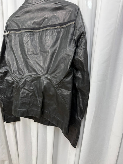 Rick Owens Stand Collar Biker Jacket
