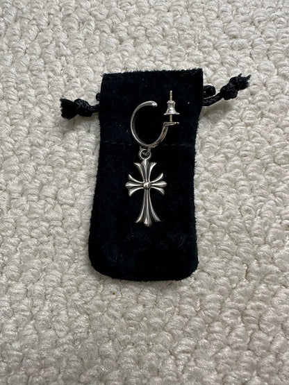 Chrome Hearts Large Cross Tiny Ring Earrings