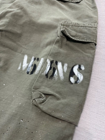 vintage water-washed utility cargo pants