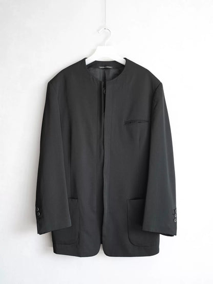 yohji yamamoto black double-layered coat