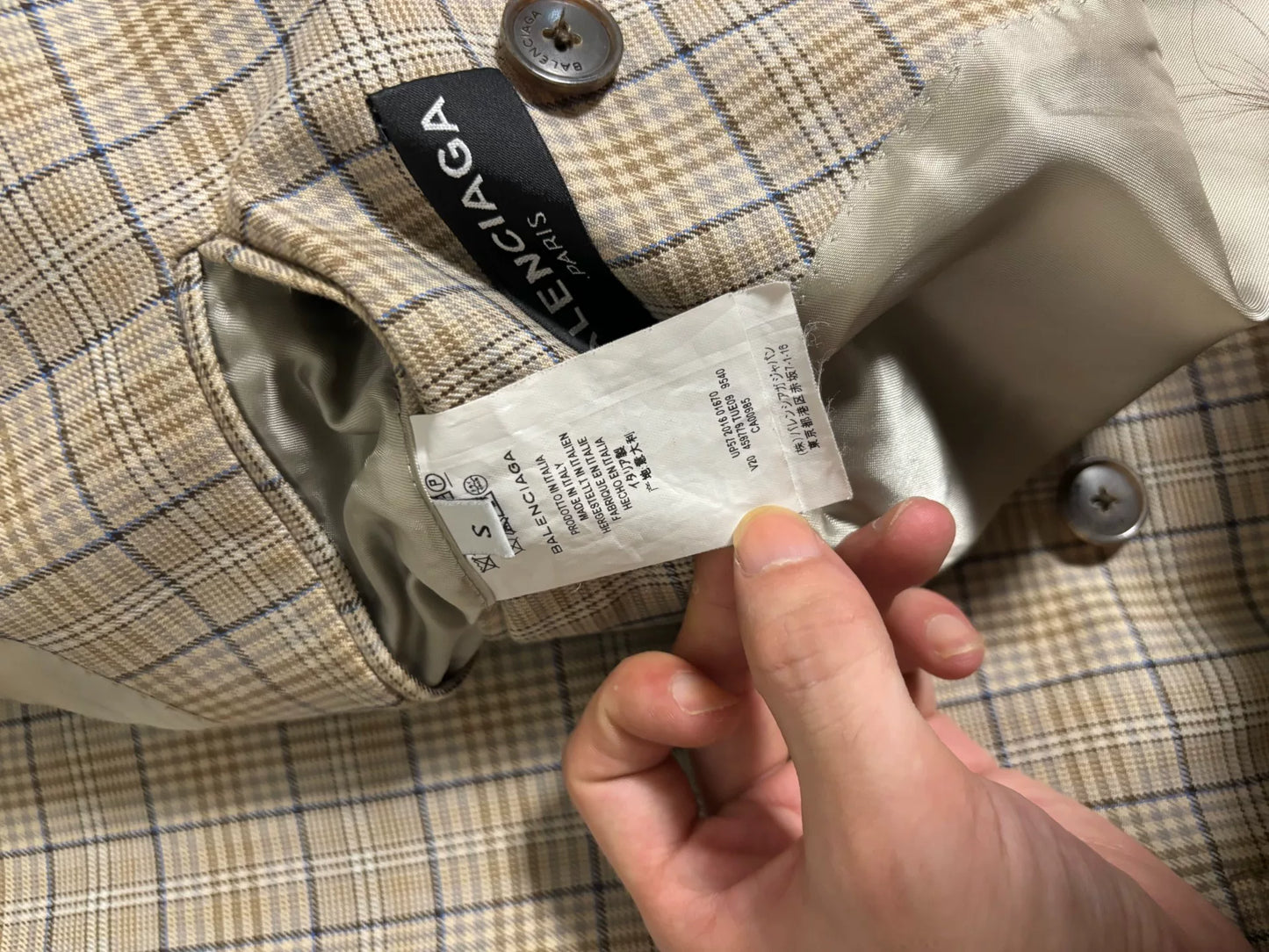 Balenciaga 2017SS Boxy Plaid Suit Set