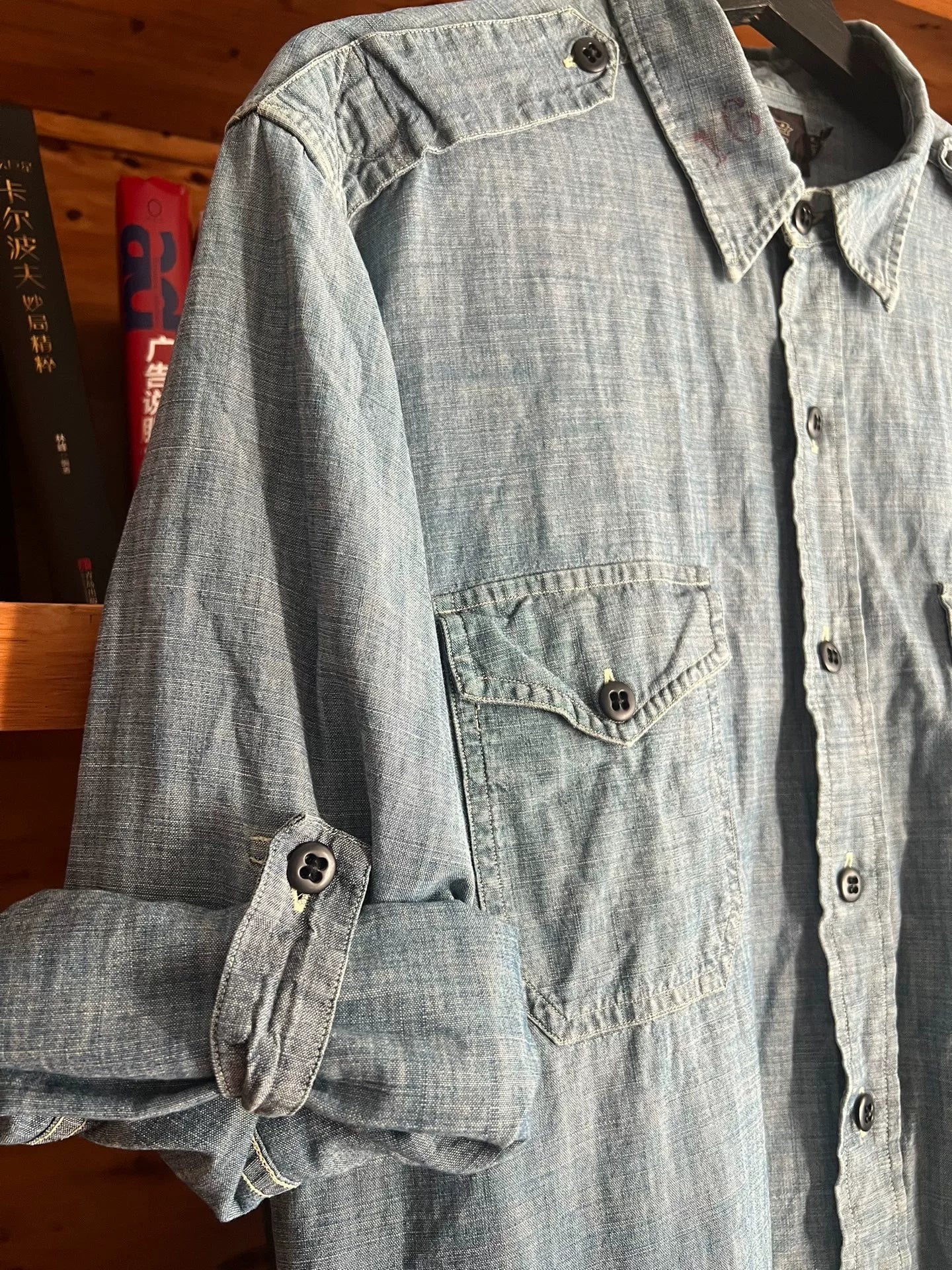 RRL Double RL Vintage Military Denim Shirt