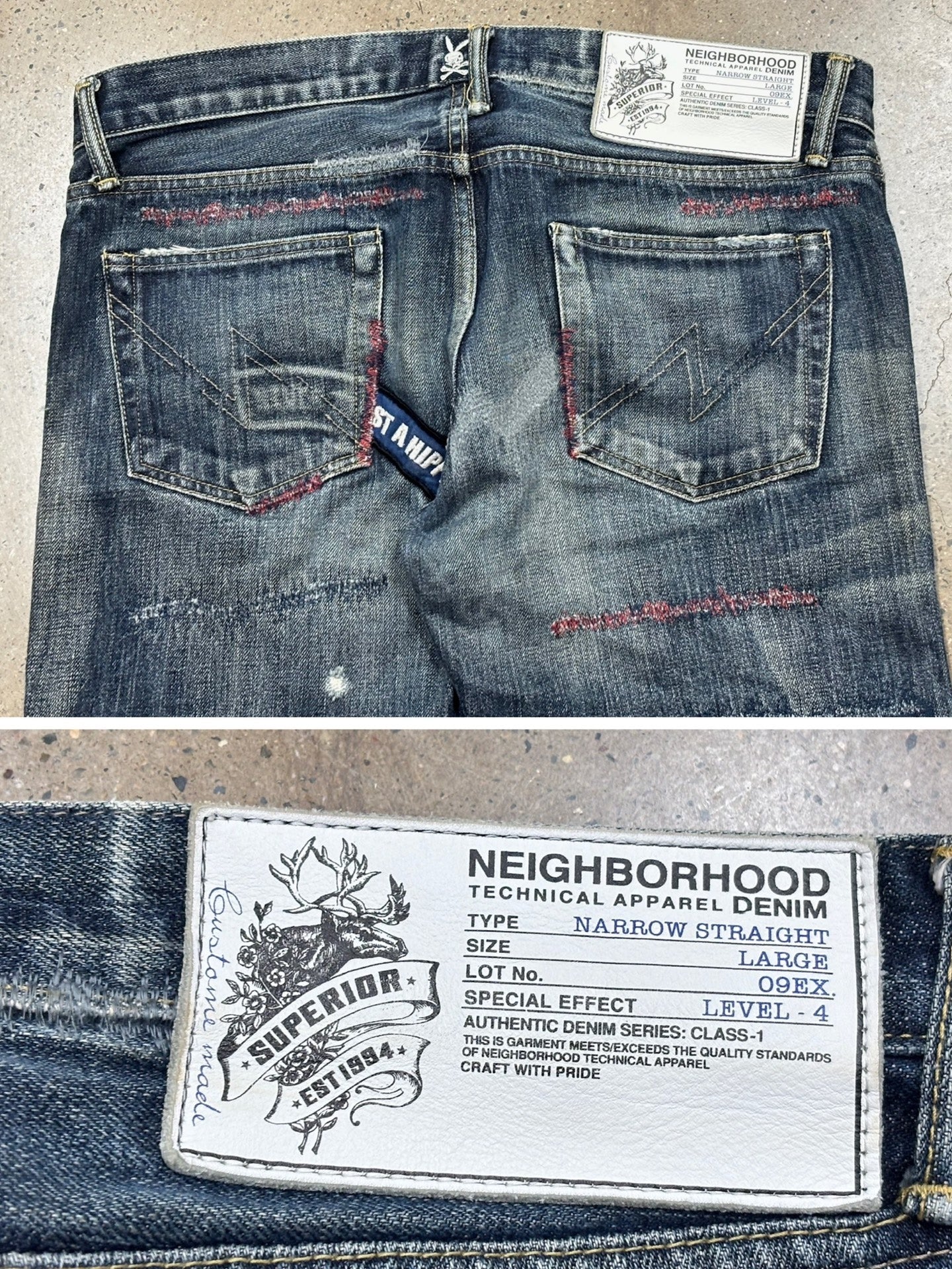 NEIGHBORHOOD 09ex Red Anchor Jeans