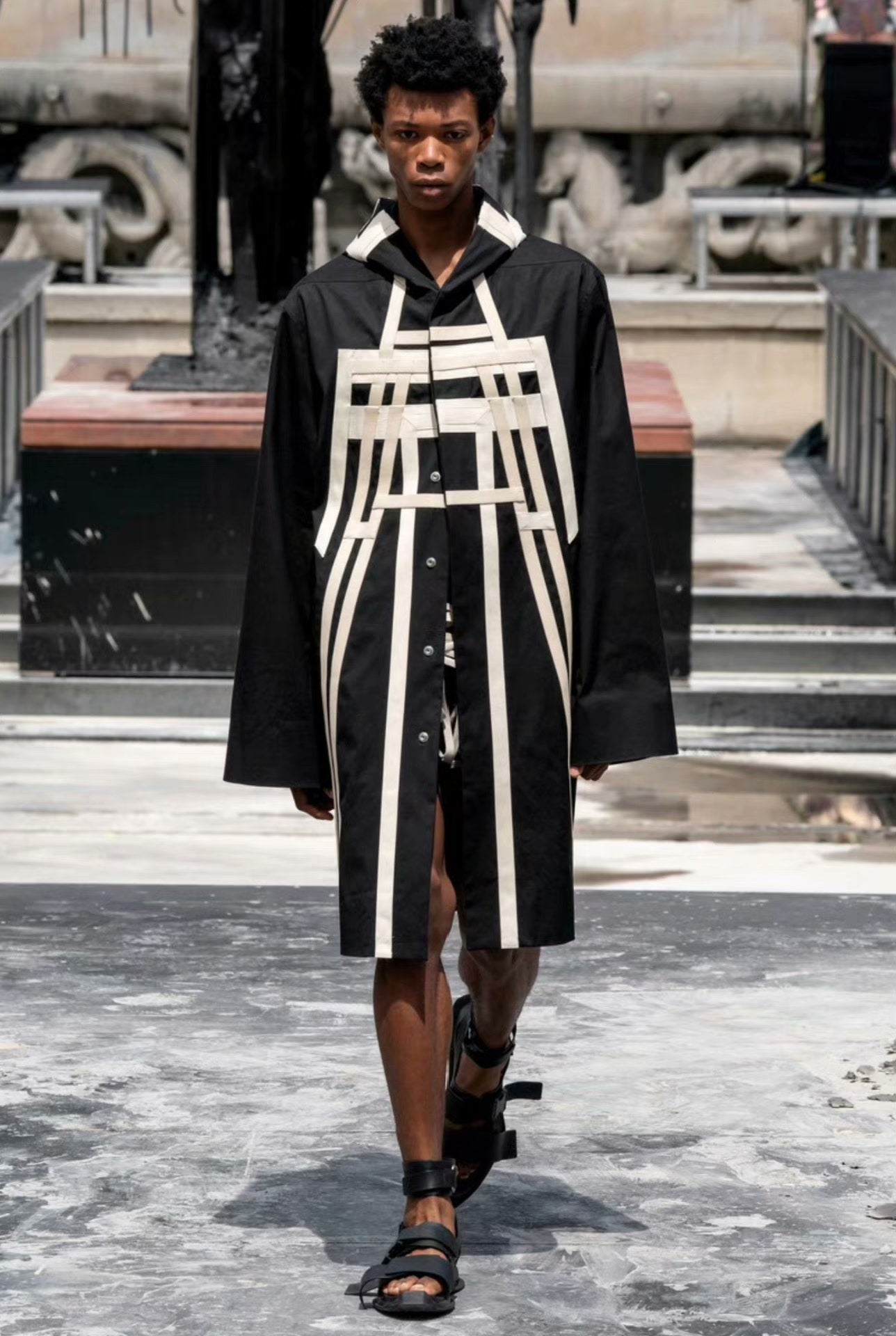 Rick Owens 20SS TECUATL Strap Hooded Coat