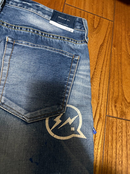 Vanquish & Fragment Washed Lightning Jeans