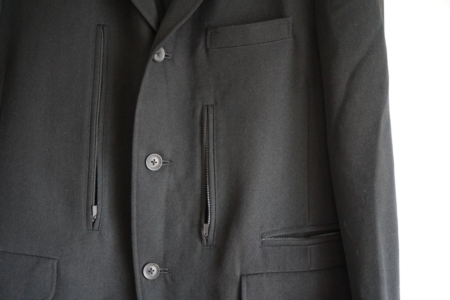 Yohji Yamamoto Black Pocket Zipper Suit