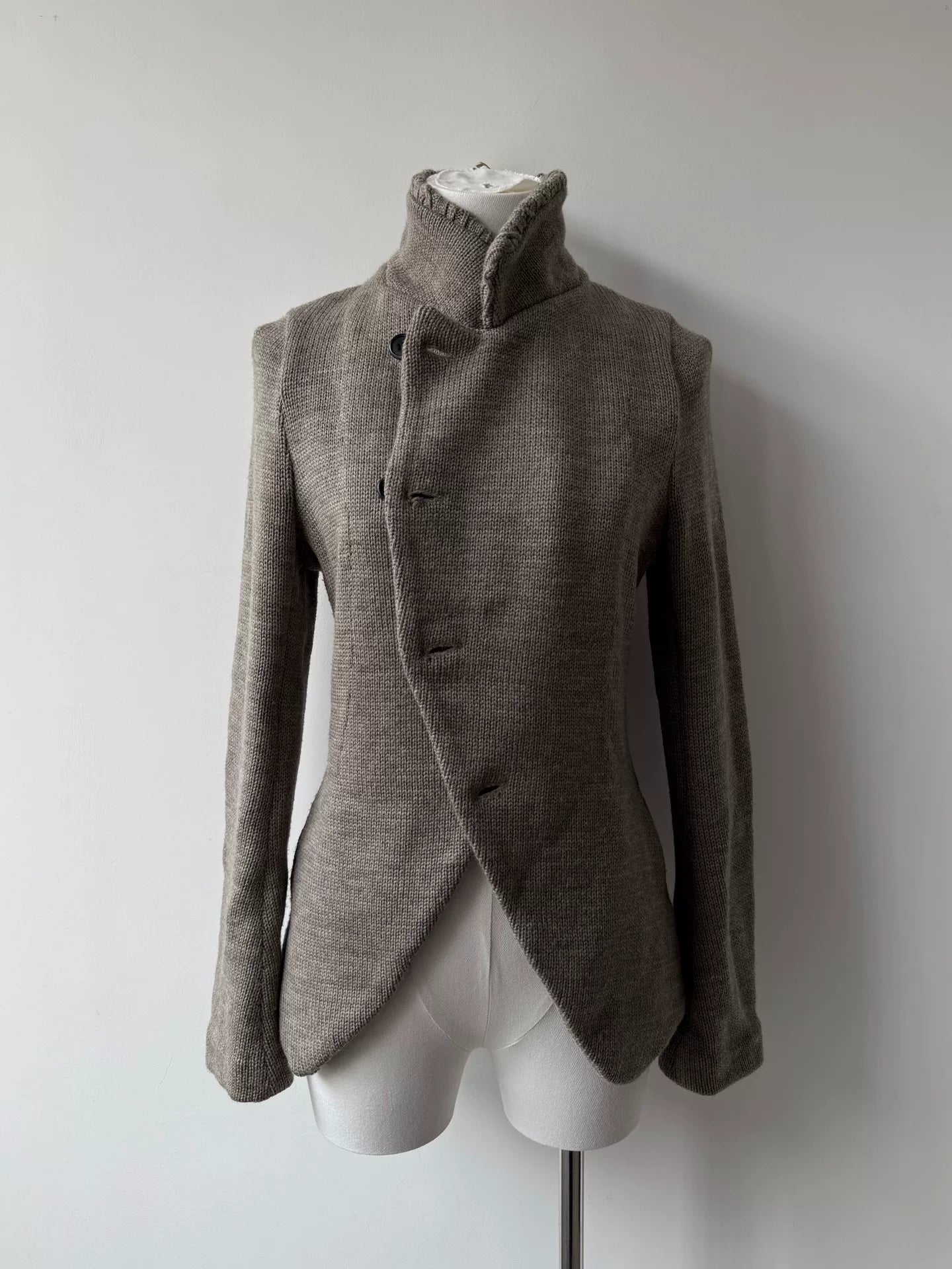 yohji yamamoto wool jacket with unique design