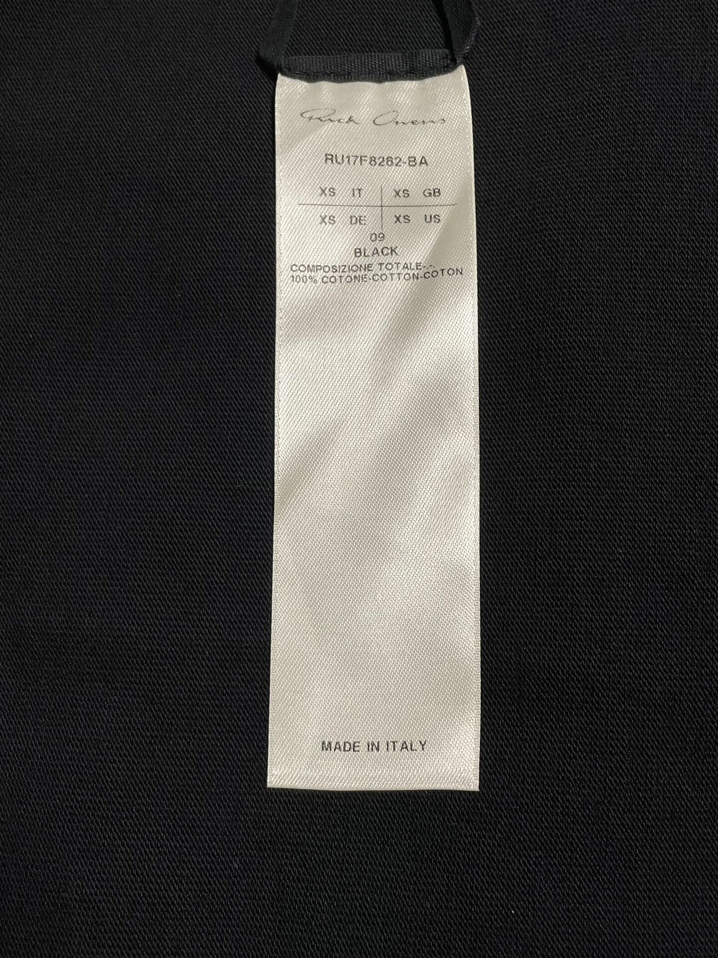 rick owens black short sleeve oversized t-shirt
