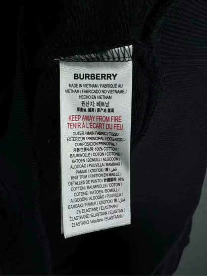 burberry logo knit sweatshirt in black