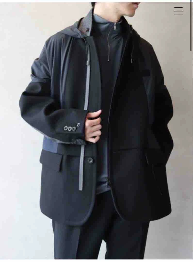 sacai men's oversized jacket autumn winter
