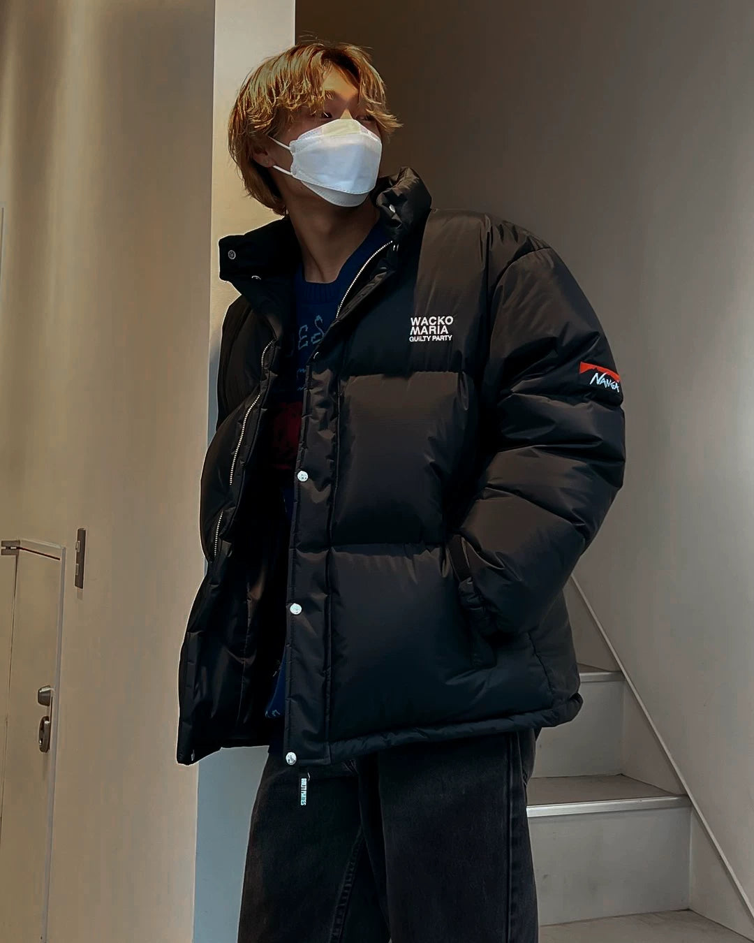 wacko maria nanga down jacket black