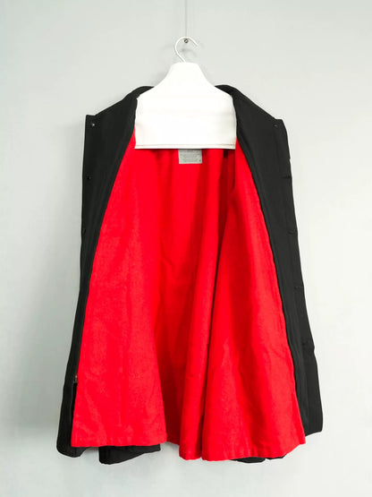 detachable black coat by yohji yamamoto