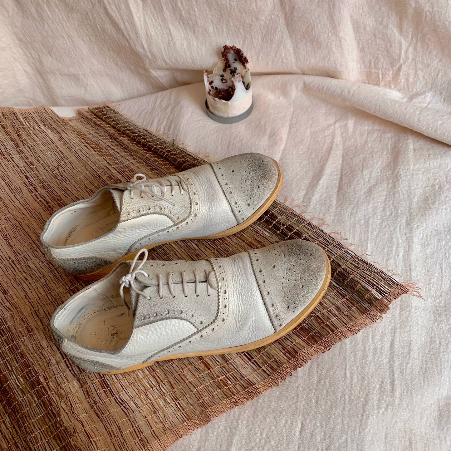 Comme des Garcons 90s Distressed Suede Leather Shoes