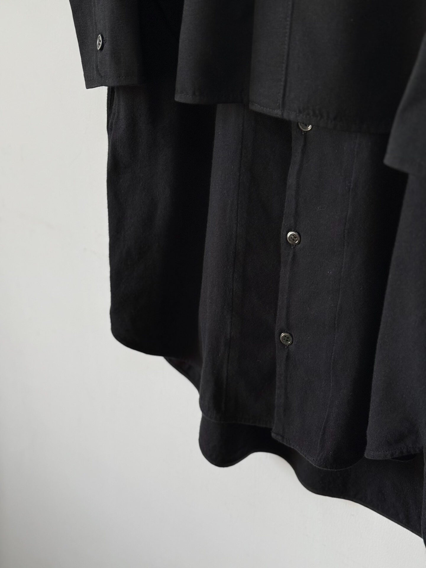 Yohji Yamamoto Double-Layer Wool Shirt Coat