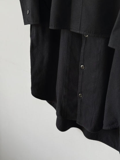 Yohji Yamamoto Double-Layer Wool Shirt Coat