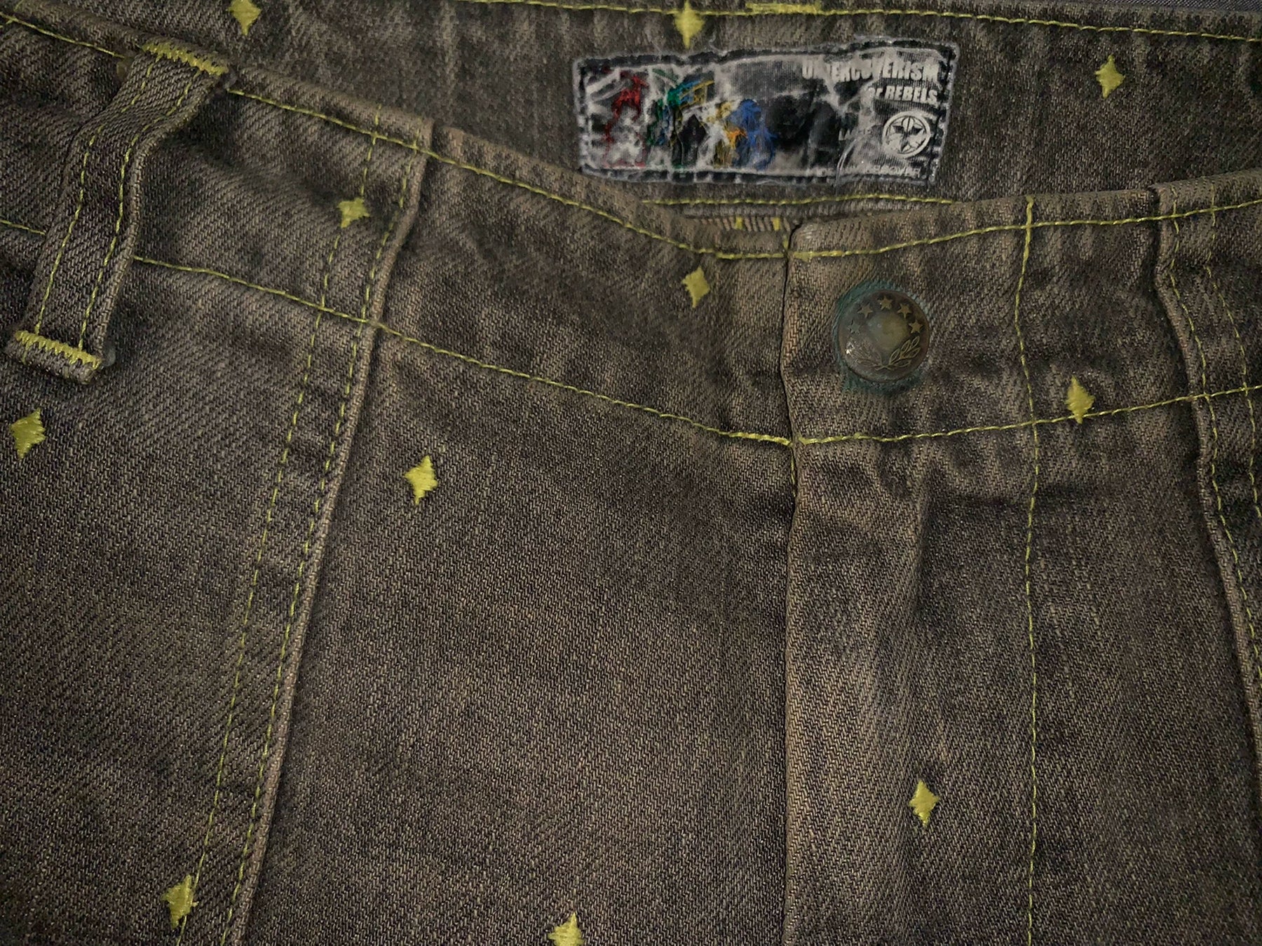 Undercover 02ss Haze Distressed Star Jeans
