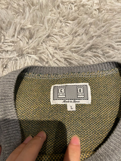 C.E/CAVEMPT Gray Knit Sweater