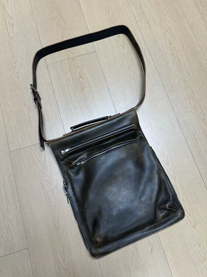 Yohji Yamamoto Pour Homme Double-Layer Briefcase Crossbody