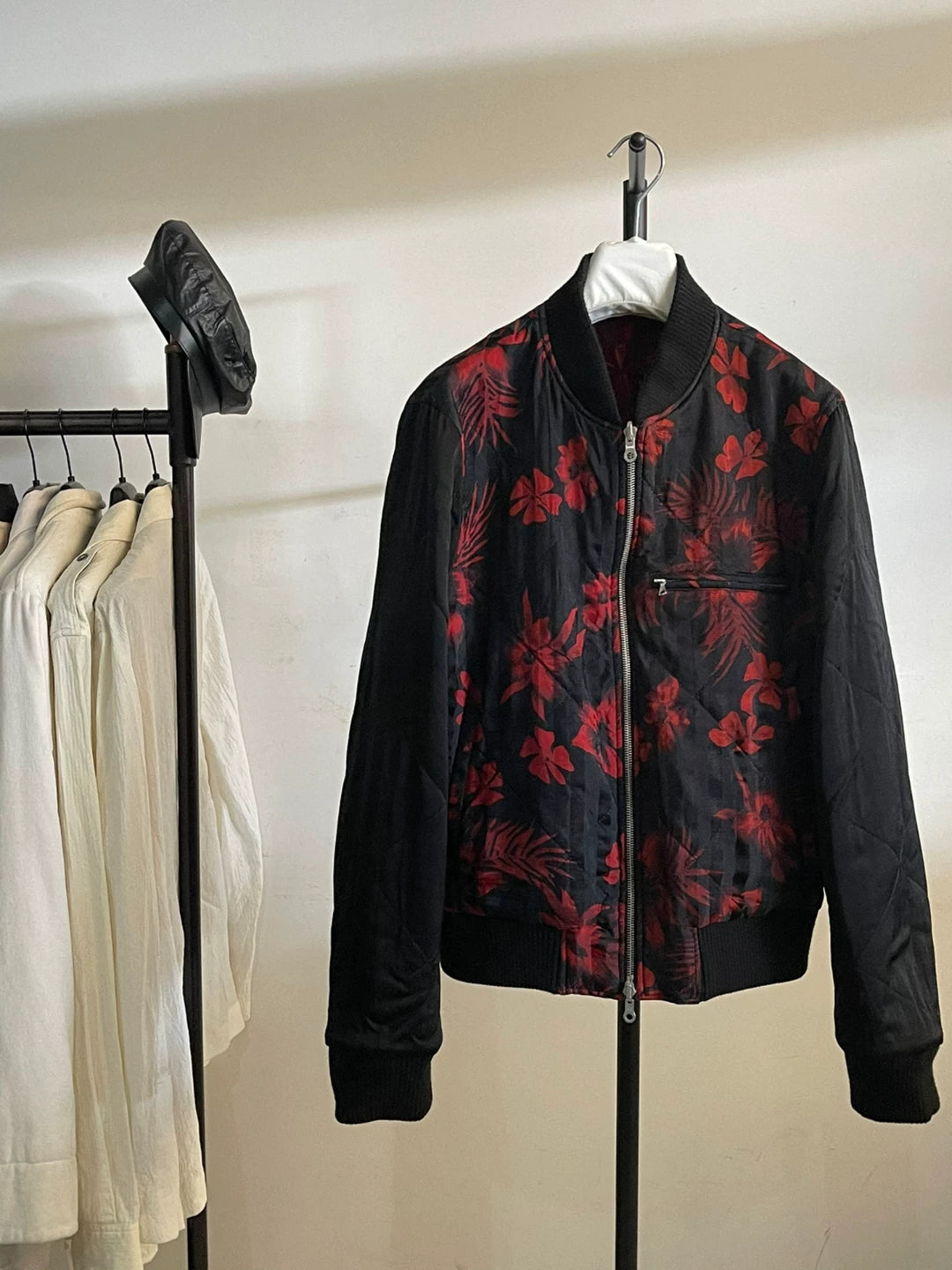 dries van noten floral embroidery bomber jacket