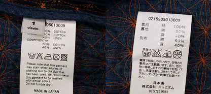 visvim ict sanjuro coat indigo color