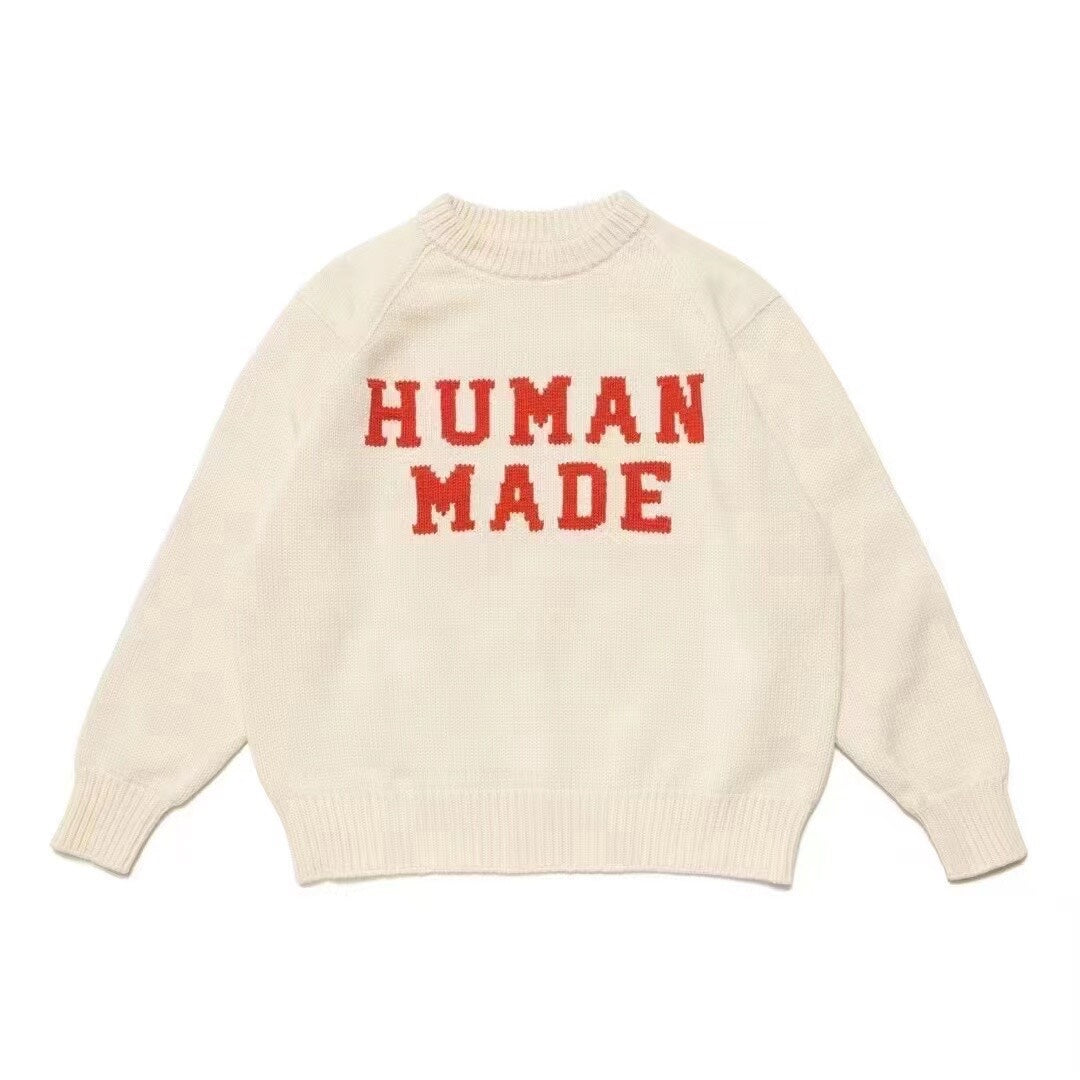 human made raglan sleeve knit sweater