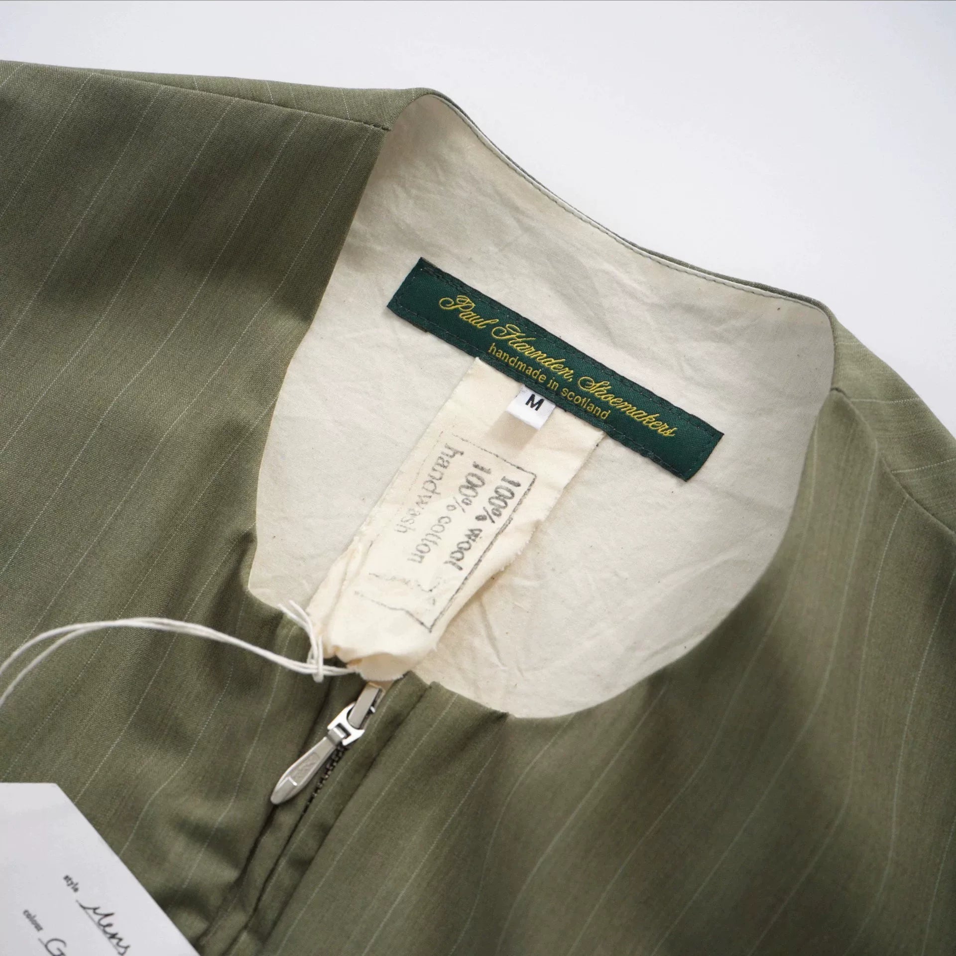 dark pattern wool vest by Paul Harnden