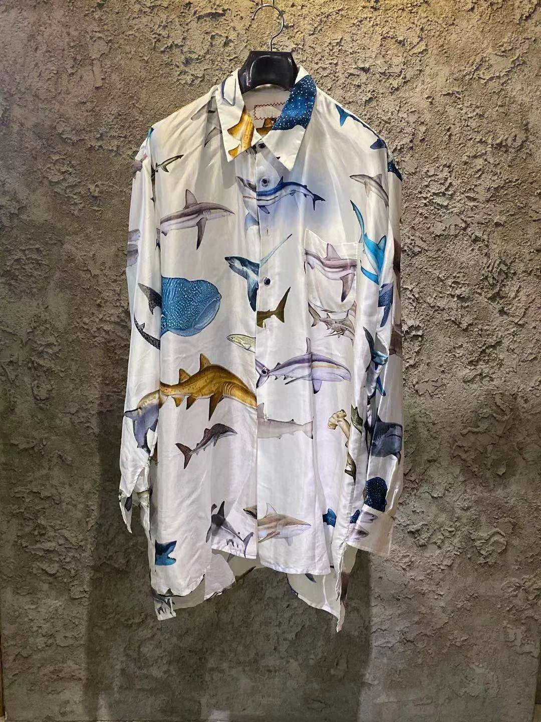 silk shirt with mask by geoffrey b. small