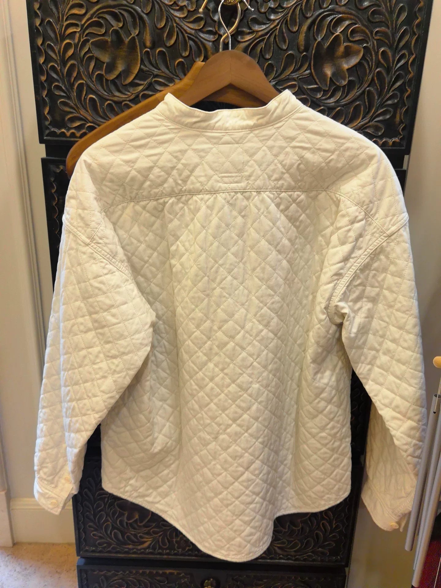 VISVIM Quilted Palmer LS Off White
