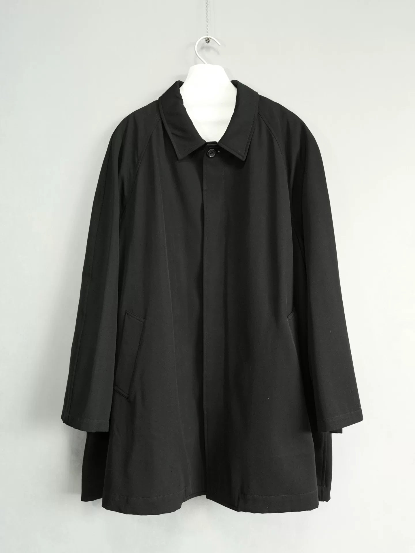 detachable black coat by yohji yamamoto