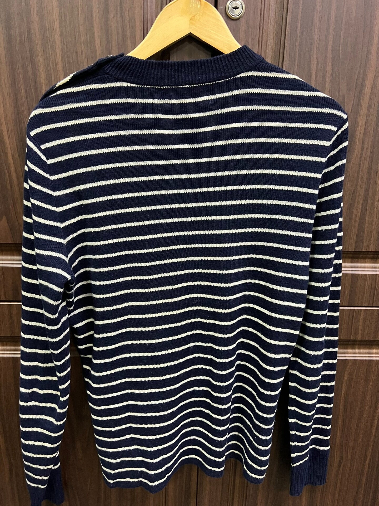 striped navy sweater by RRL