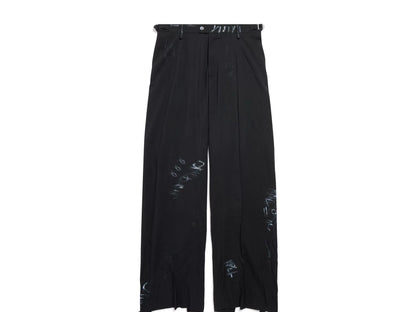 balenciaga black graffiti baggy trousers