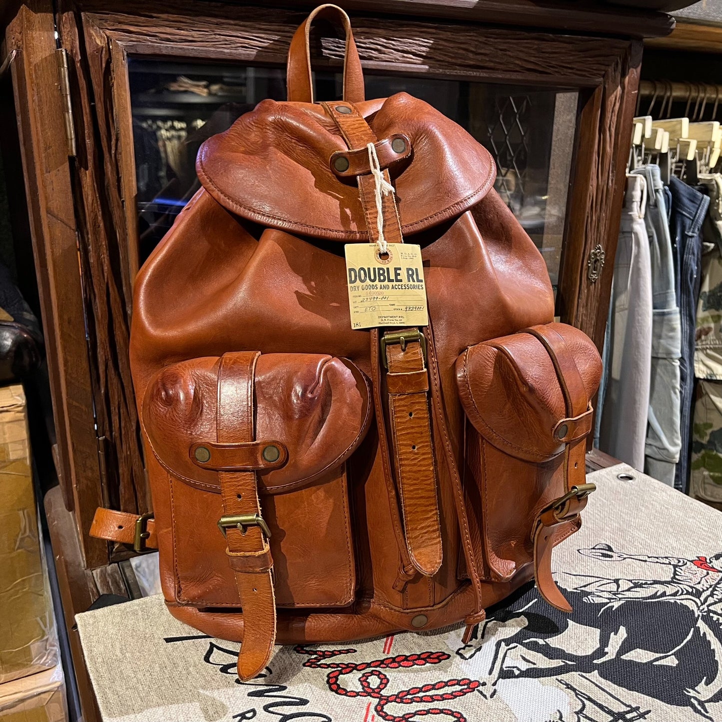 RRL Double RL Leather Backpack