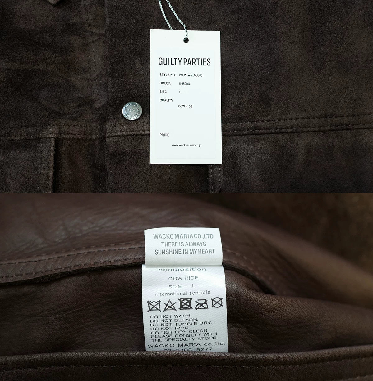 wacko maria leather trucker jacket