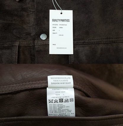 wacko maria leather trucker jacket