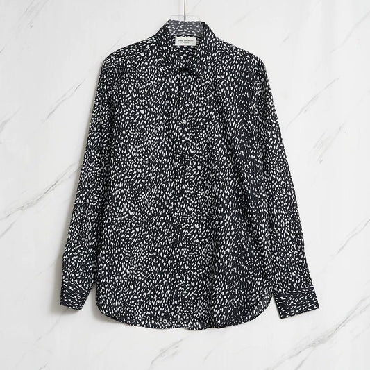 Saint Laurent Men's Polka Dot Shirt