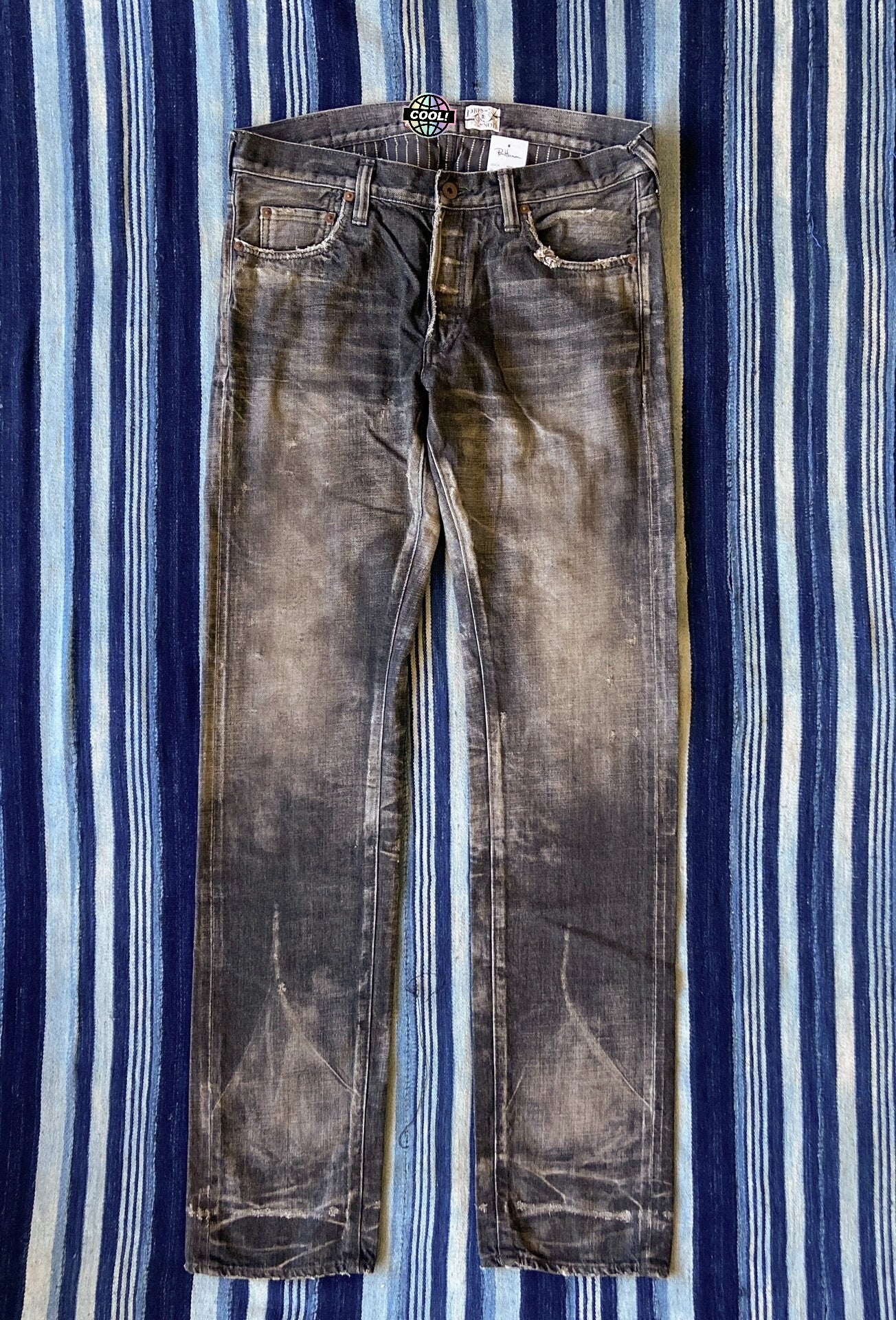 prps noir barracuda heavy wash jeans