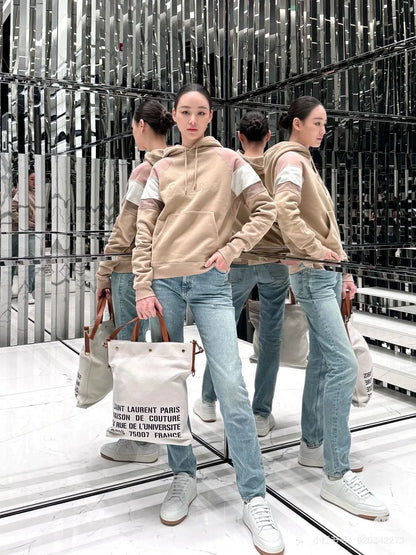 Saint Laurent Men's Beige Hoodie