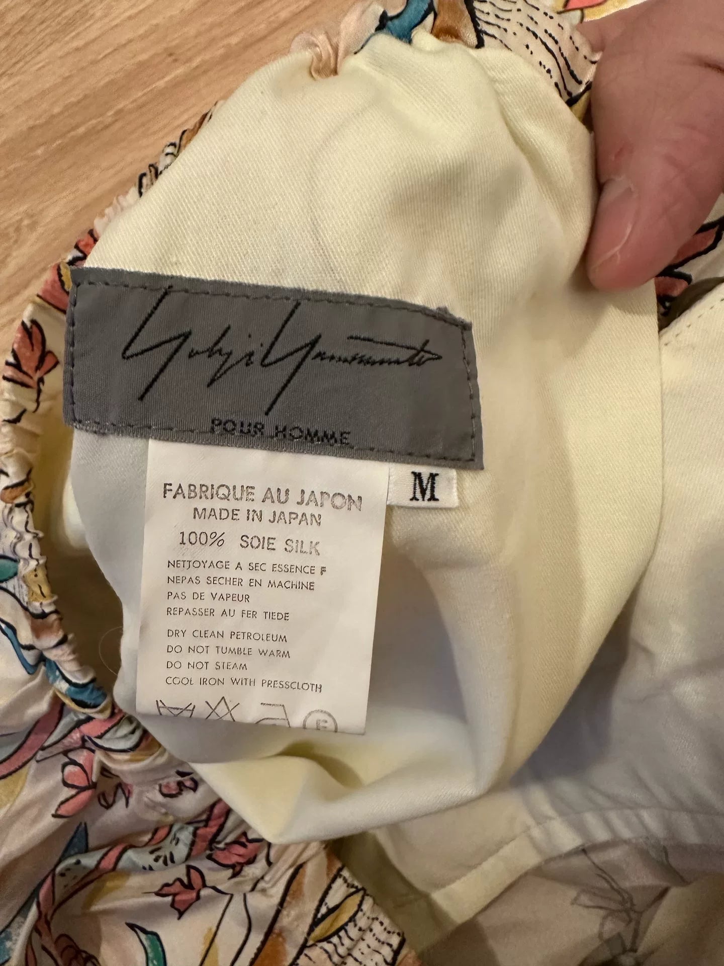 Yohji Yamamoto Pour Homme 93ss Floral Silk Trousers