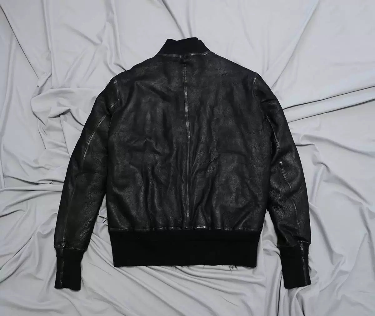 isaac sellam leather MA1 bomber jacket