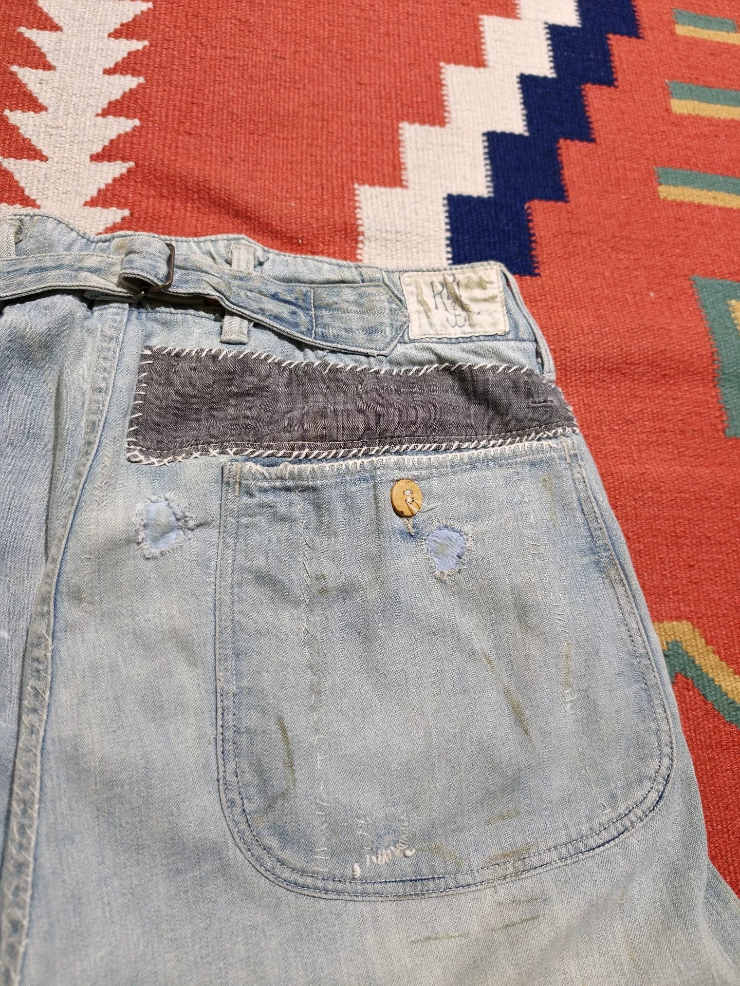 RRL American Vintage Painter Patch Jeans