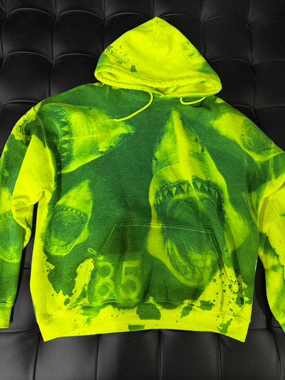 85NYC Shark Graffiti Hoodie