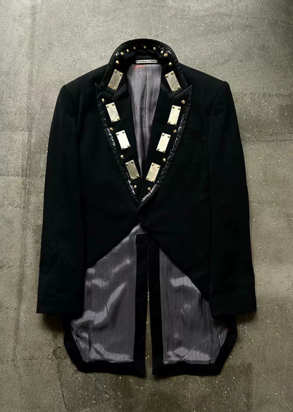 Kohshin Satoh Studded Lapel Blazer Jacket