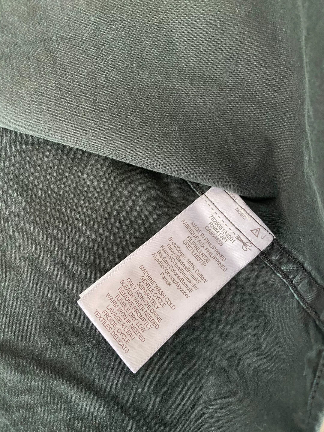 rrl western shirt in dark green shade