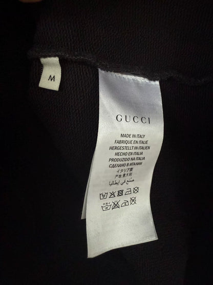 gucci embroidered black sweatshirt size medium