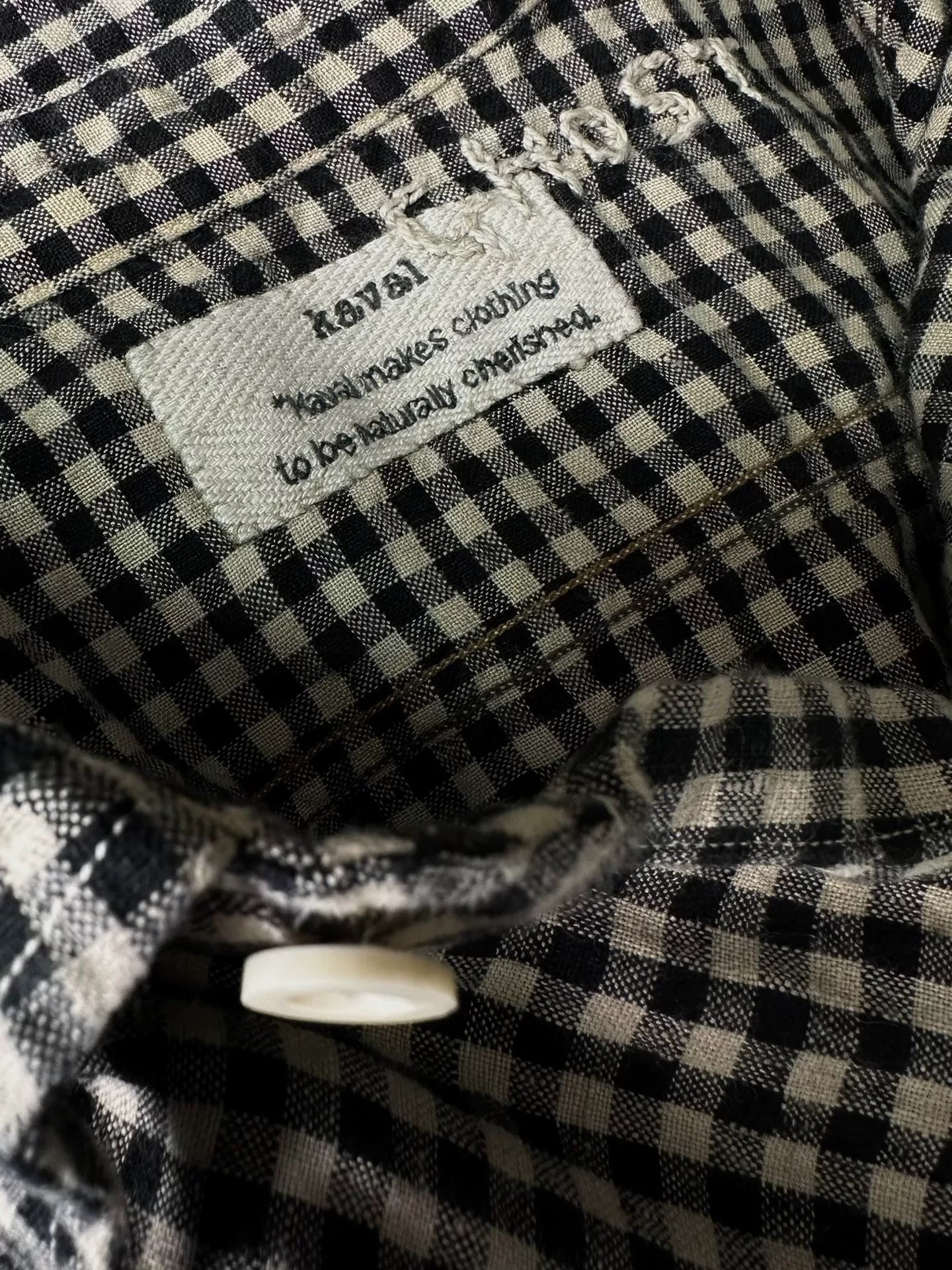 kaval antique embroidered linen shirt