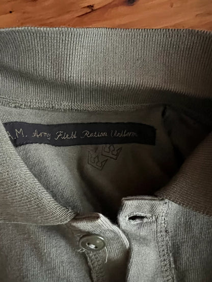 kapital army olive green polo t-shirt