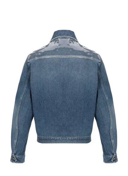 maison margiela denim jacket with transparent details
