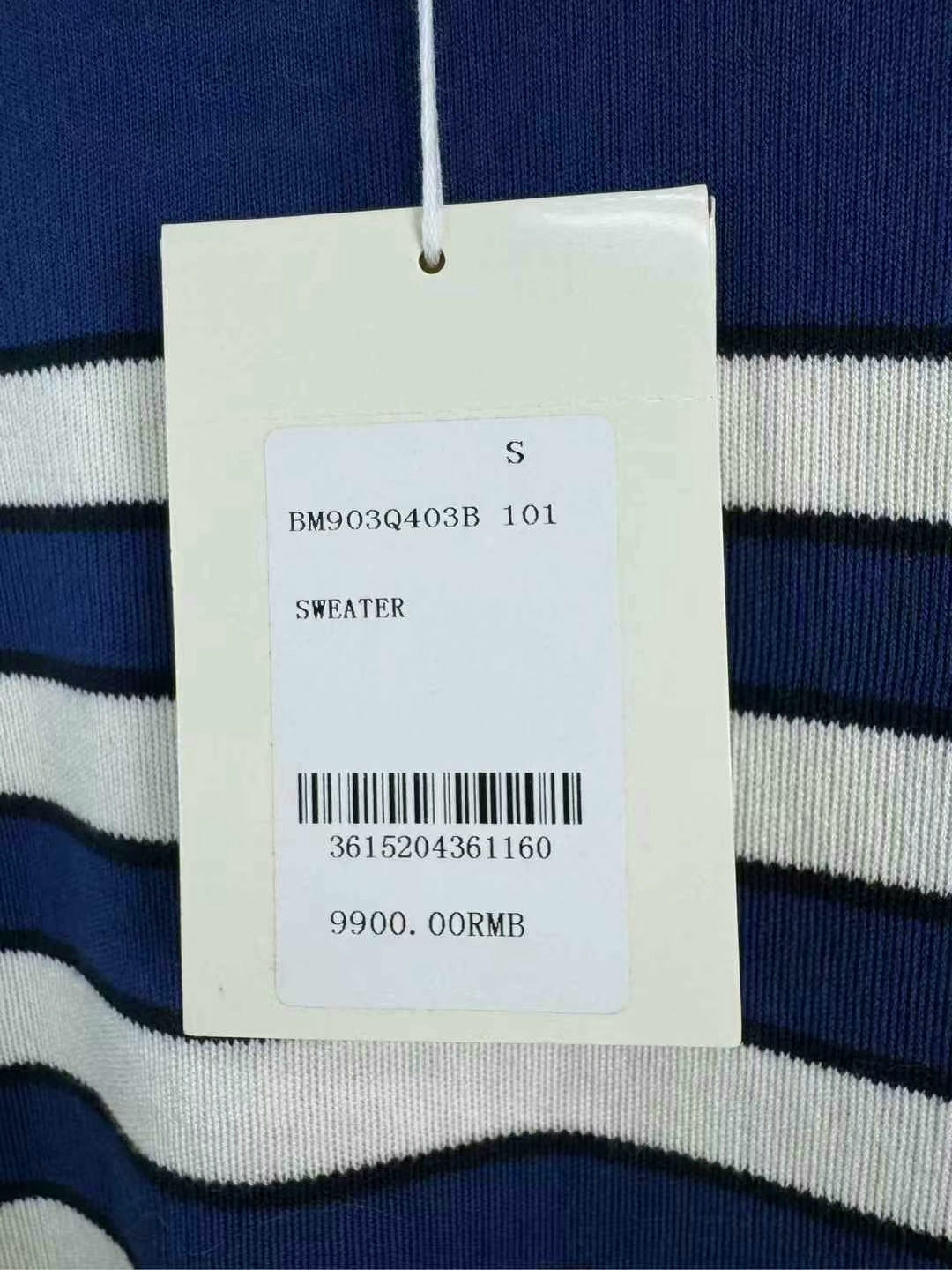 givenchy blue striped knit sweater size small